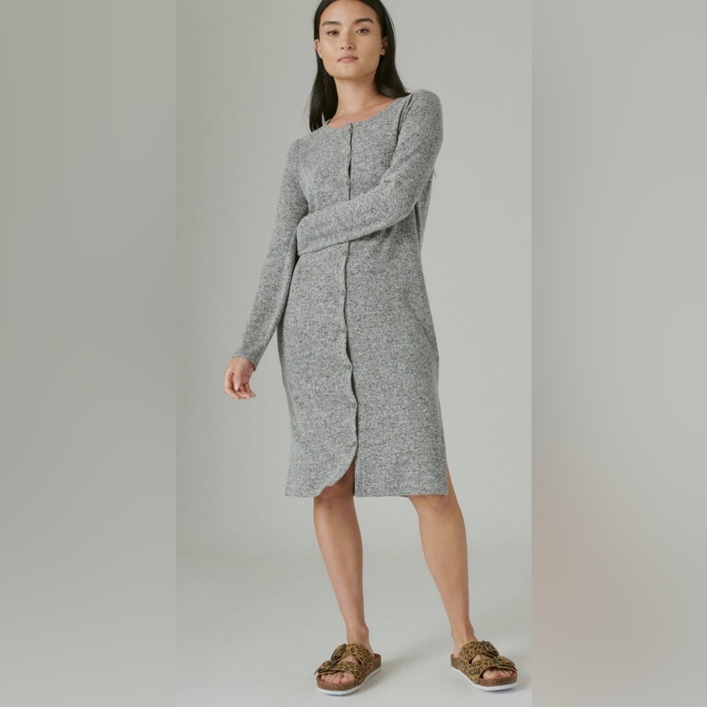 NWT! LUCKY BRAND Women's Cloud Jersey Ribbed Long Cardigan SIZE SMALL
